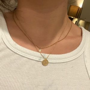 yin yang gold plated necklace